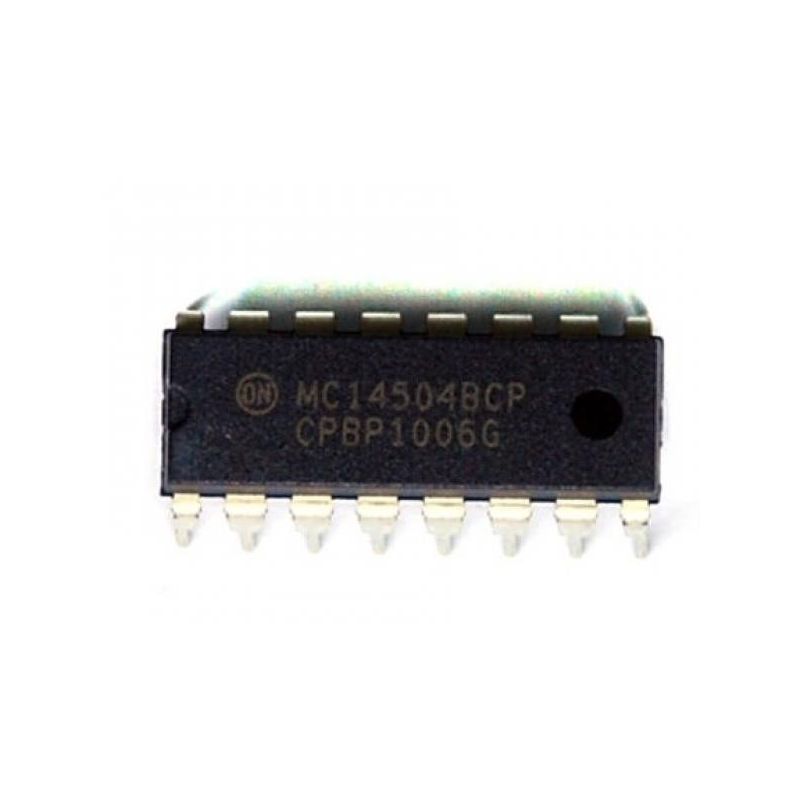 MC14504BCP, Hex Non-Inverting Level Shifter IC, DIP-16