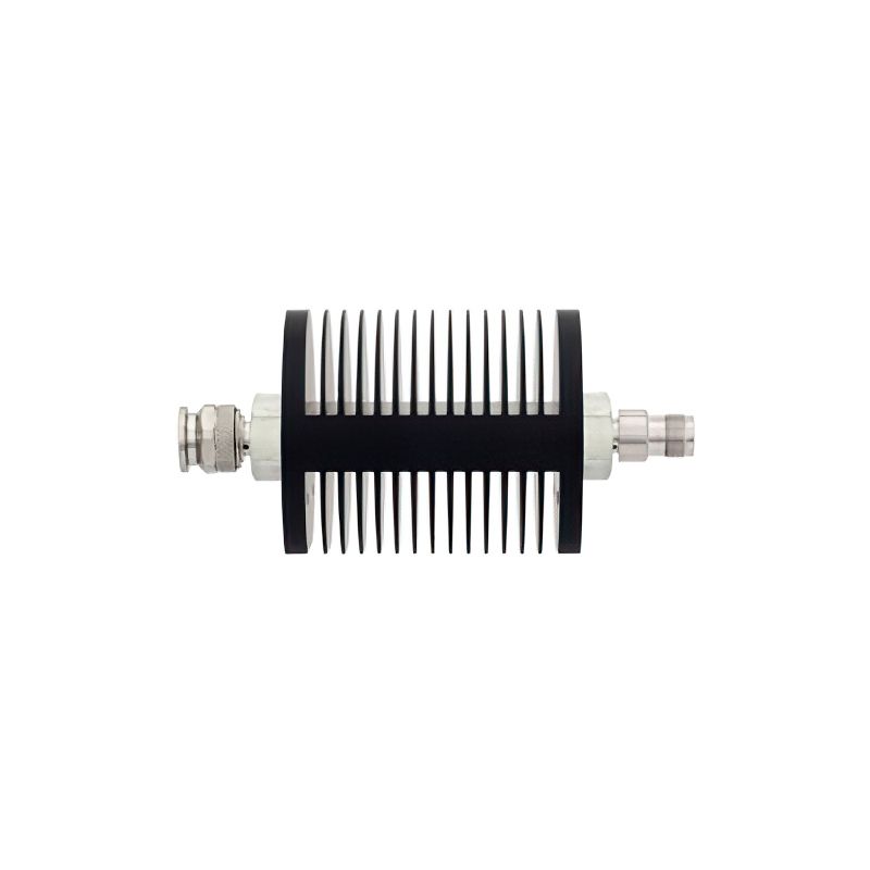 30 dB Fixed Attenuator; TNC Male to TNC Female BlackAnodized Aluminum Heatsink Body Rated to 25 Watts Up to 18 GHz