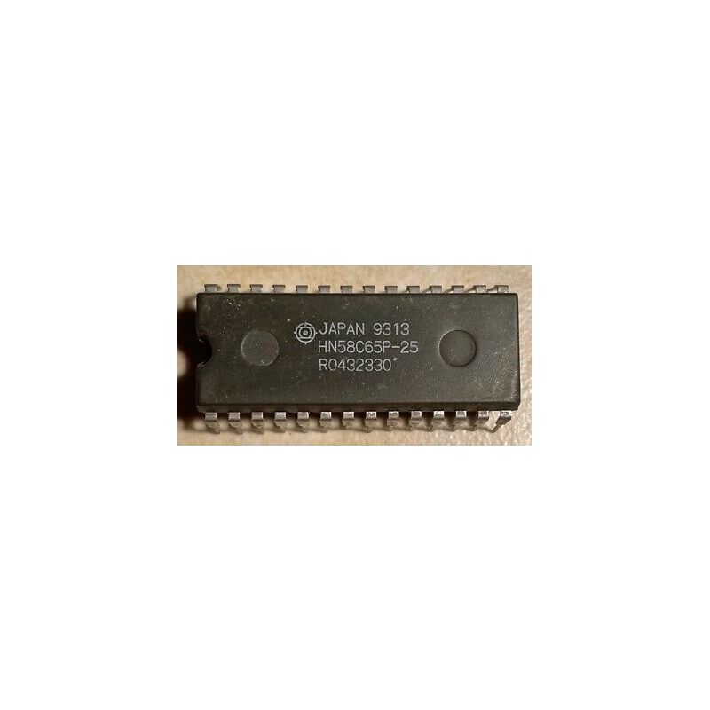 HN58C65P-25 ,Electrically Erasable Programmable CMOS ROM - 8192x8 bit, 28-Pin DIP, 250ns Access Time