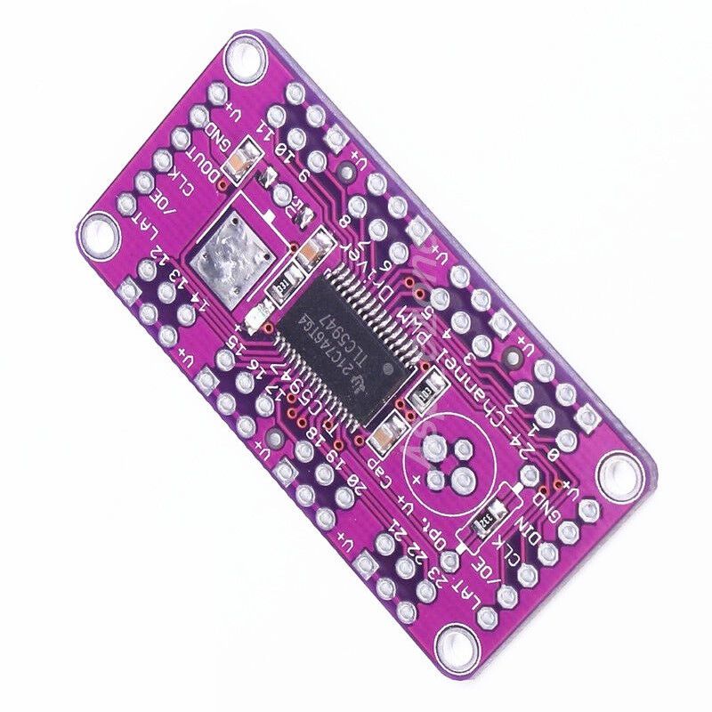 TLC5947, 24-Channel PWM LED Driver Module, Internal Oscillator