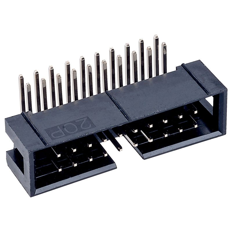 IDC Connector,20-Pin,M,Angled