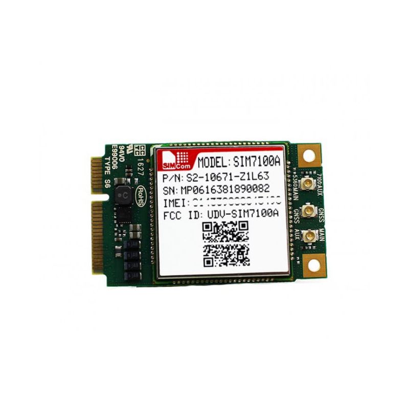 SIM7100A, LTE mPCIe Module – Multi-Band LTE/HSPA+, 100Mbps Downlink Speed