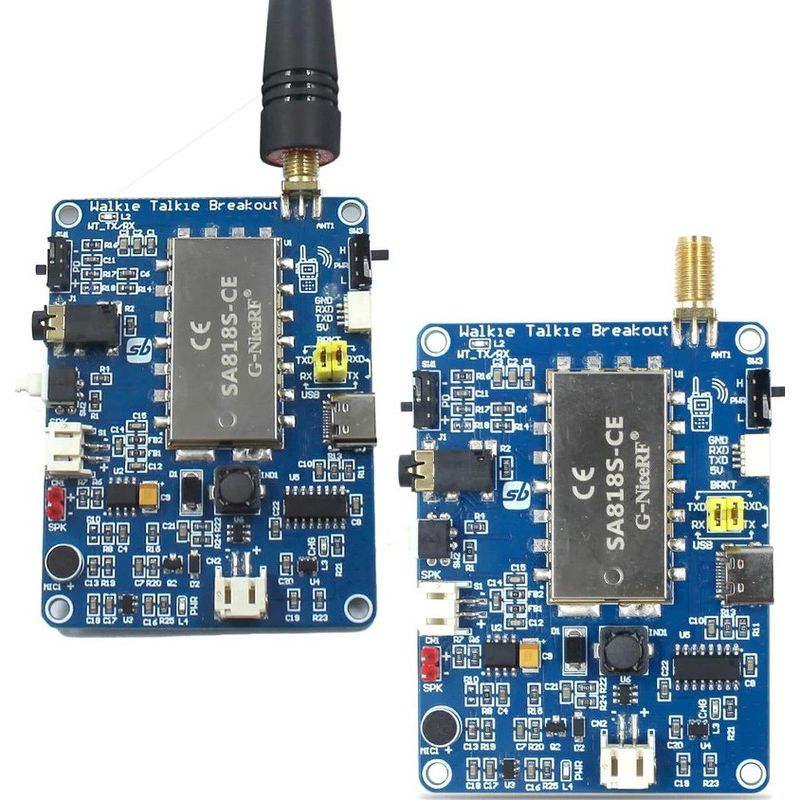 Walkie-Talkie Breakout Board (Set of 2) – Wireless Audio Communication Module for DIY & IoT Projects