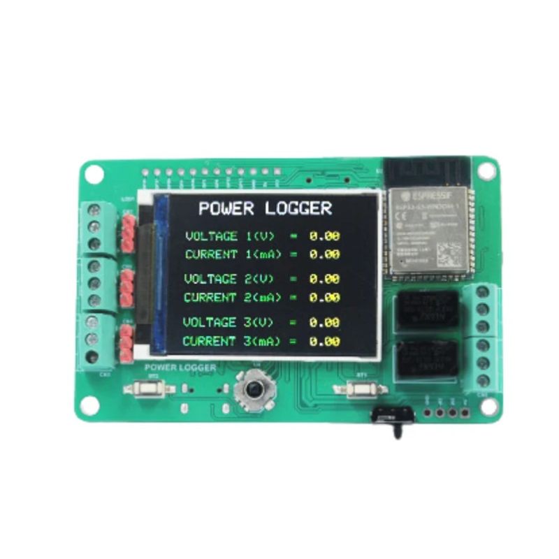 ESP32 Power Logger – 26V Range with Display and Expandable I/O
