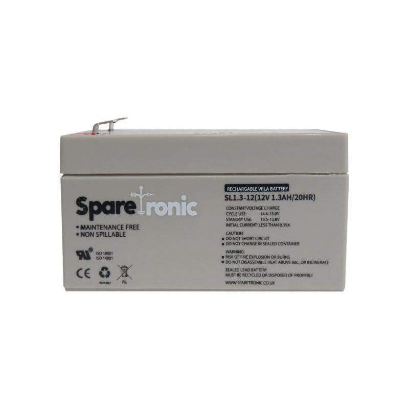 SL1.3-12 - Sparetronics, 1.3Ah, 12V, Lead-Acid Battery