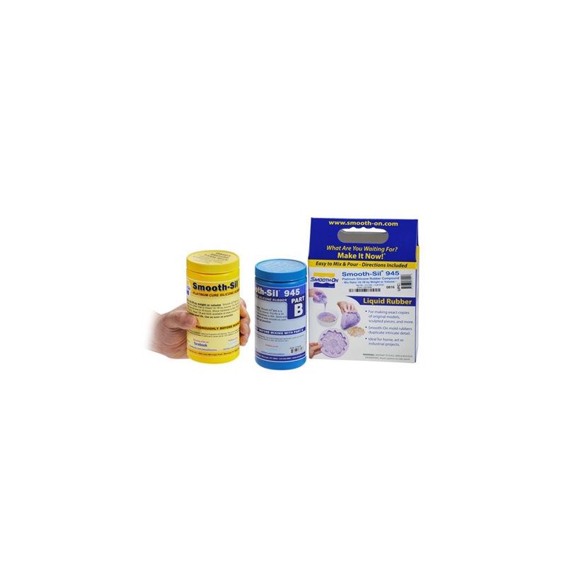 Smooth-Sil 945 -Trial Kit Packing 0.90Kgs Kit (1 Quart A (0.45Kgs) +1 Part B (0.45Kgs)) Mix Ratio 1A 1B by Volume Colour Purple Pot life 25mins Hardness 45A