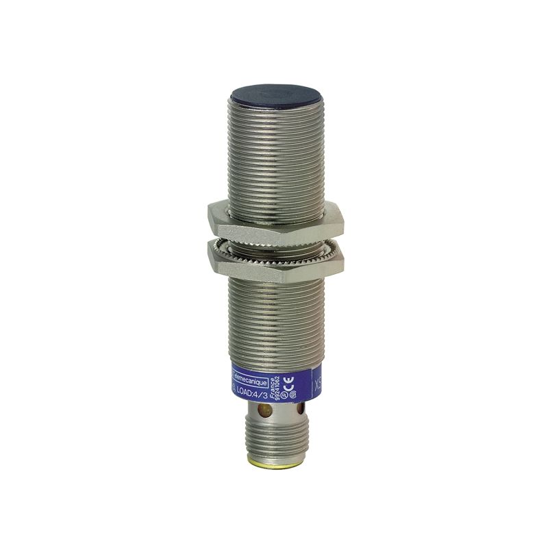 XS1 M18 ,Inductive Proximity Sensor – M18, 72mm Length, Brass, 5mm Sensing Distance, 12–24V DC, M12 Connector