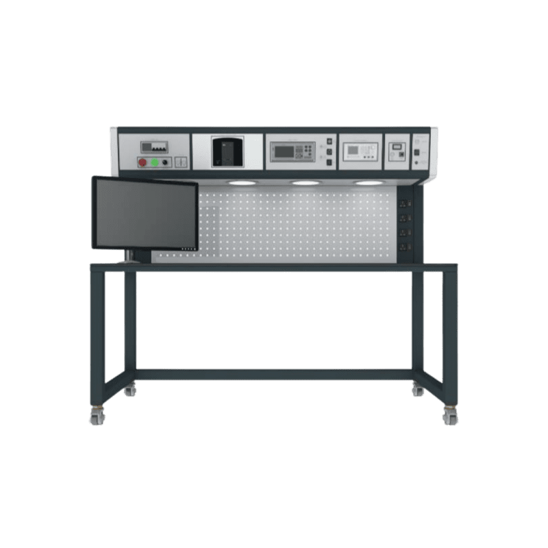 Techcraft ESD Straight PLC Testing & Calibration Workbench, Integrated PC Panel, Display & Soldering Station
