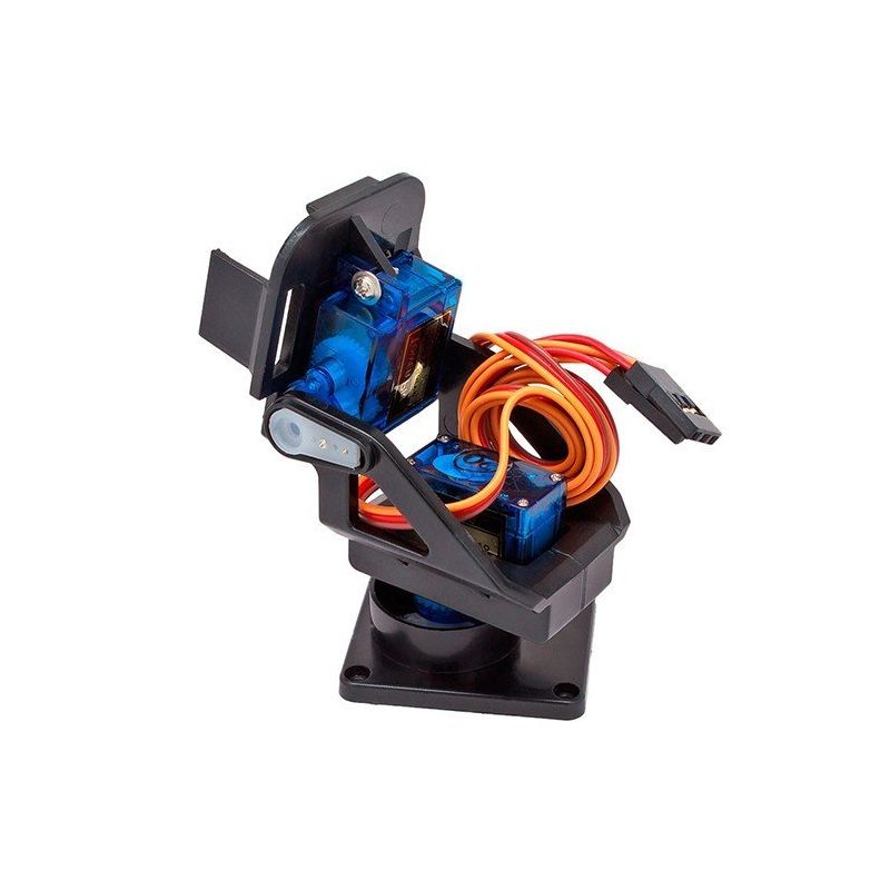 Black nylon pan and tilt bracket kit for SG90 servo's- Pan and Tilt Bracket Kit for Servo Motors