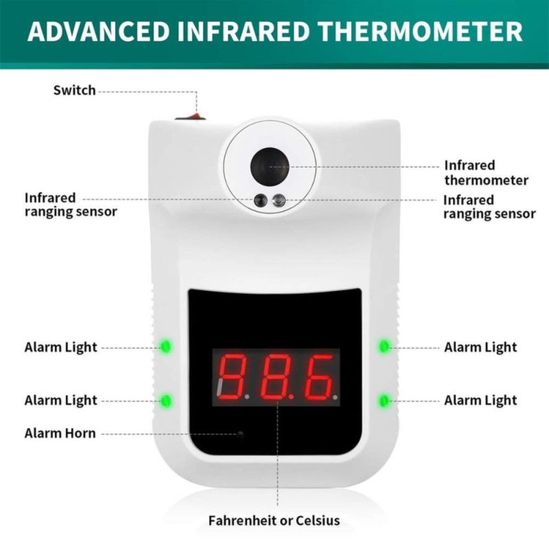 K3,Non-Contact Wall Mounted Infrared Thermometer,High Precision,Fast Measurement