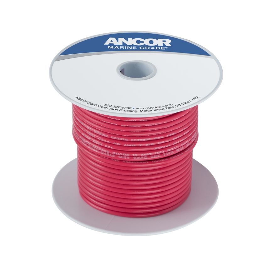 Ancor Marine Tinned Copper Wire 18 AWG (0.8mm²) RED