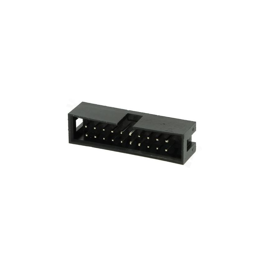 IDC Male Connector,2.54mm Pitch,Black,20P,Straight