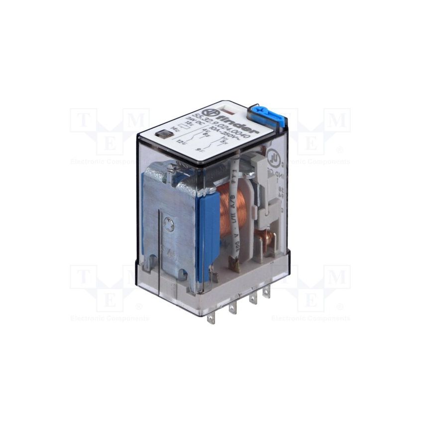 55.32.9.024.0040 ,Electromagnetic Relay – DPDT, 24V DC Coil, 10A/250V AC, 10A/30V DC