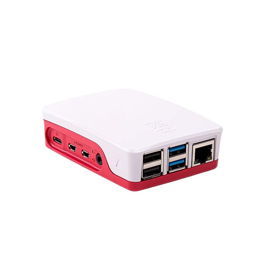 Official Raspberry Pi 4 Case – Red & White, High-Quality ABS Enclosure