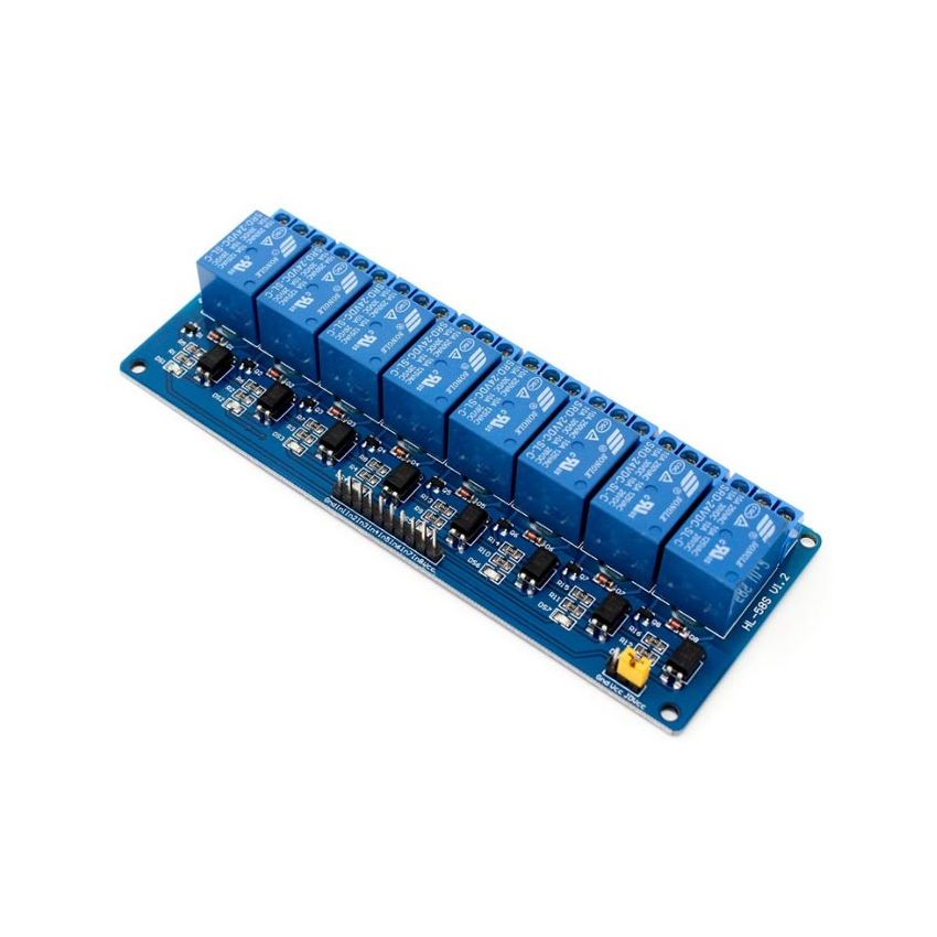 5V 8-Channel Relay Module, Optocoupler for Arduino, Raspberry Pi, and Microcontroller Projects