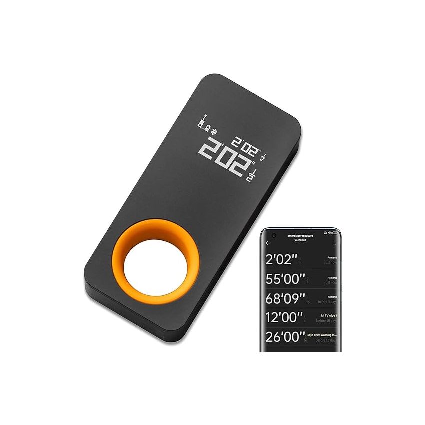 HOTO iRing Laser Tape Measure with Bluetooth, 98ft Digital Tape Measure, 1/16-inch Accuracy, 2 Modes of The Measurement, Switchable Units M/Ft, Type-C Charging