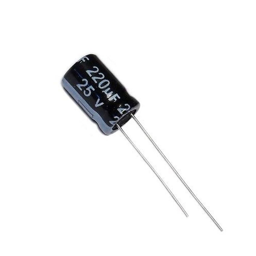 Electrolytic Capacitor,Radial Lead,220uF,25V