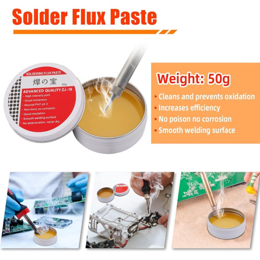 ZJ-18 ,Soldering Paste 50g – Lead-Free, Neutral pH, High-Quality Jointing