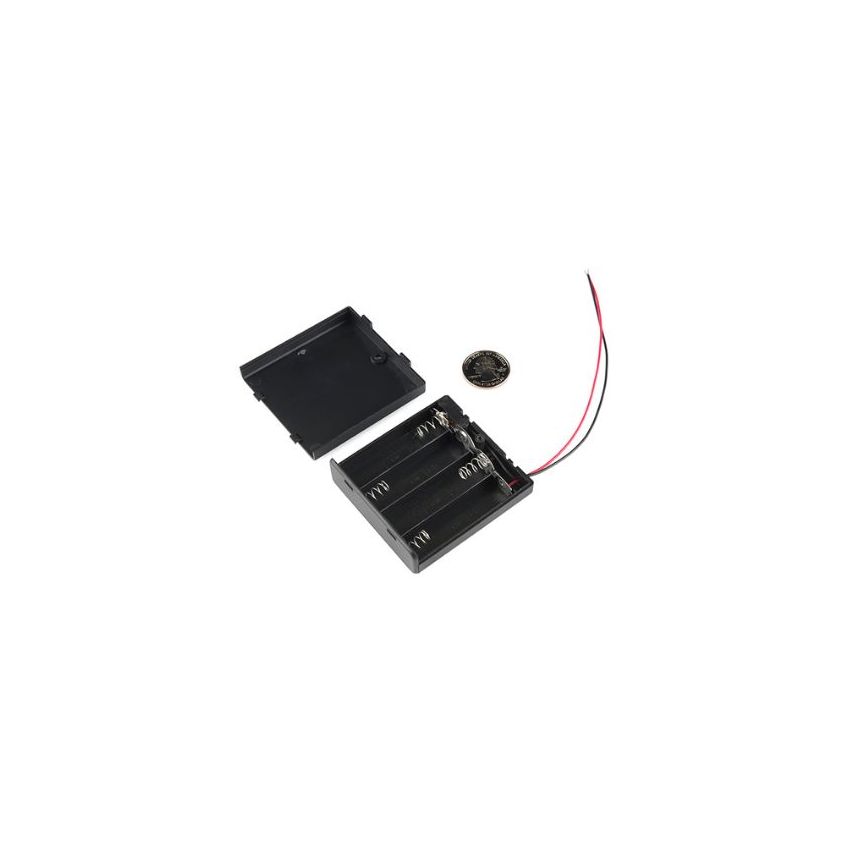 4xAA Battery Holder(with Cover and Power Switch)