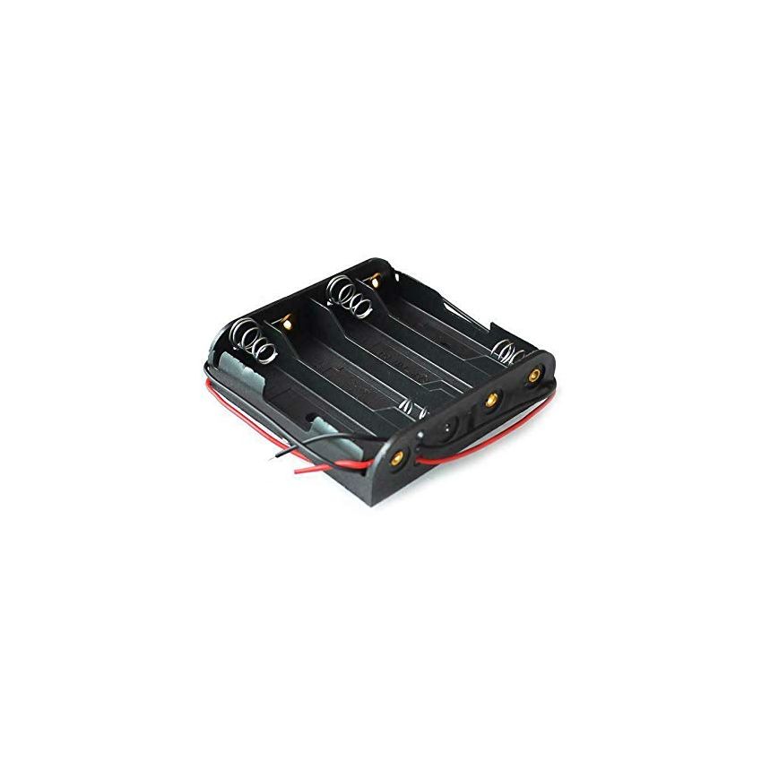 18650 4-Slot Battery Holder with Leads - 3.7V