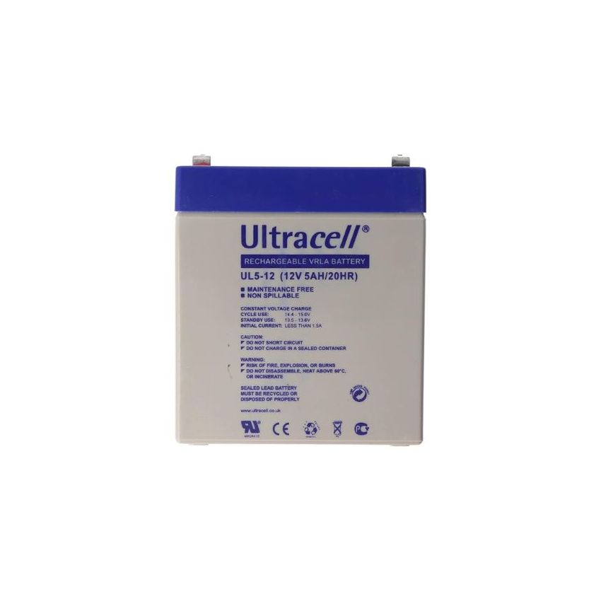 UL5-12 - Ultracell, 5Ah, 12V, Lead-Acid Battery