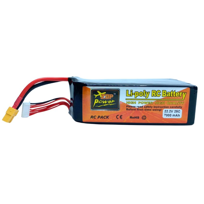 6s Li-Po Battery 25C, 7000mAh, 22.2V