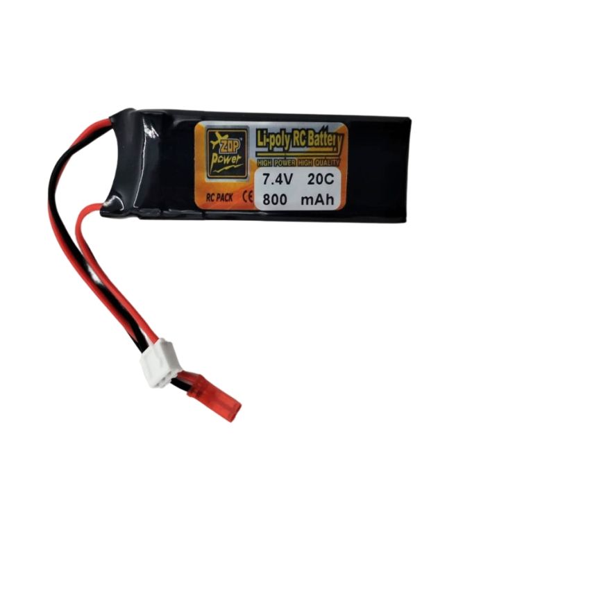 2s Li-Po Battery 20C, 800mAh, 7.4V