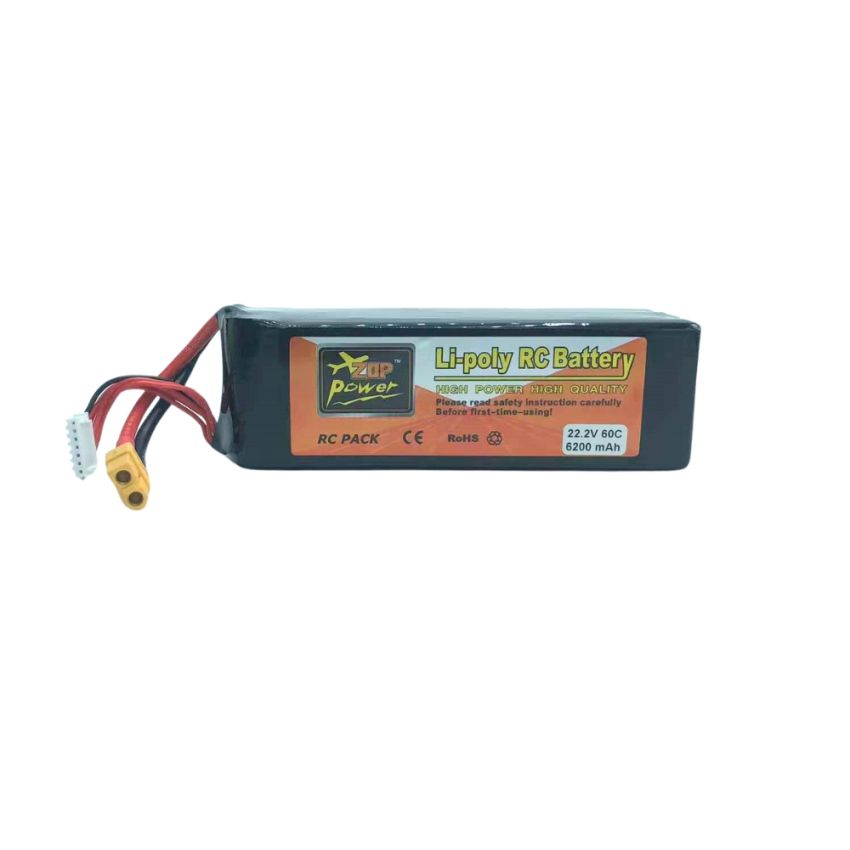 6s Li-Po Battery 60C, 6200mAh, 22.2V