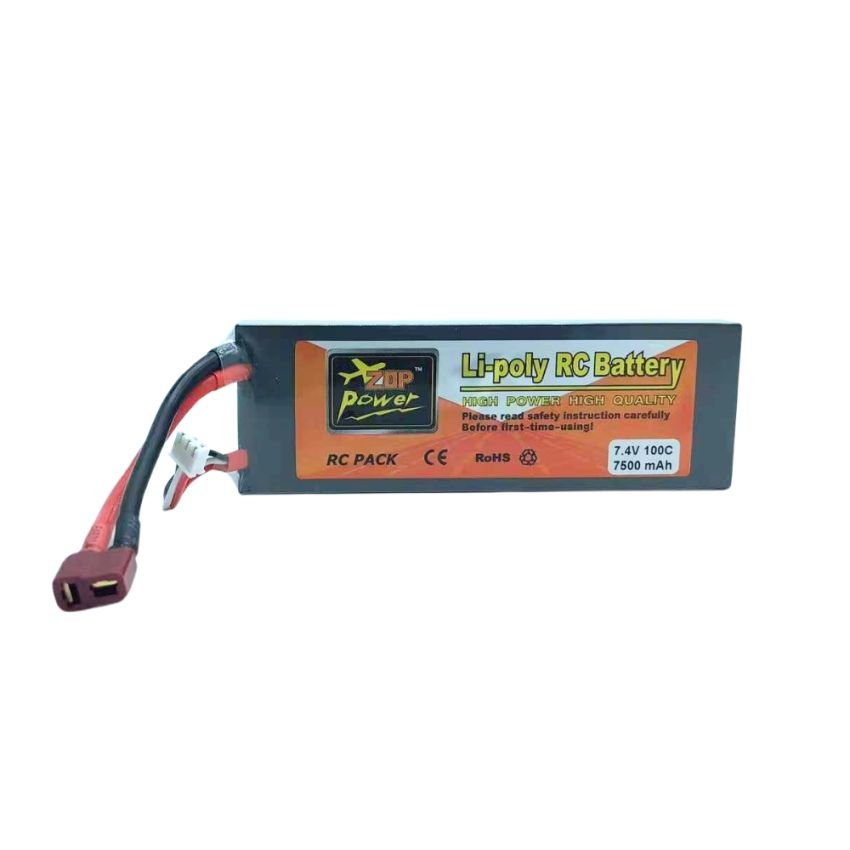2s Li-Po Battery 100C, 7500mAh, 7.4V