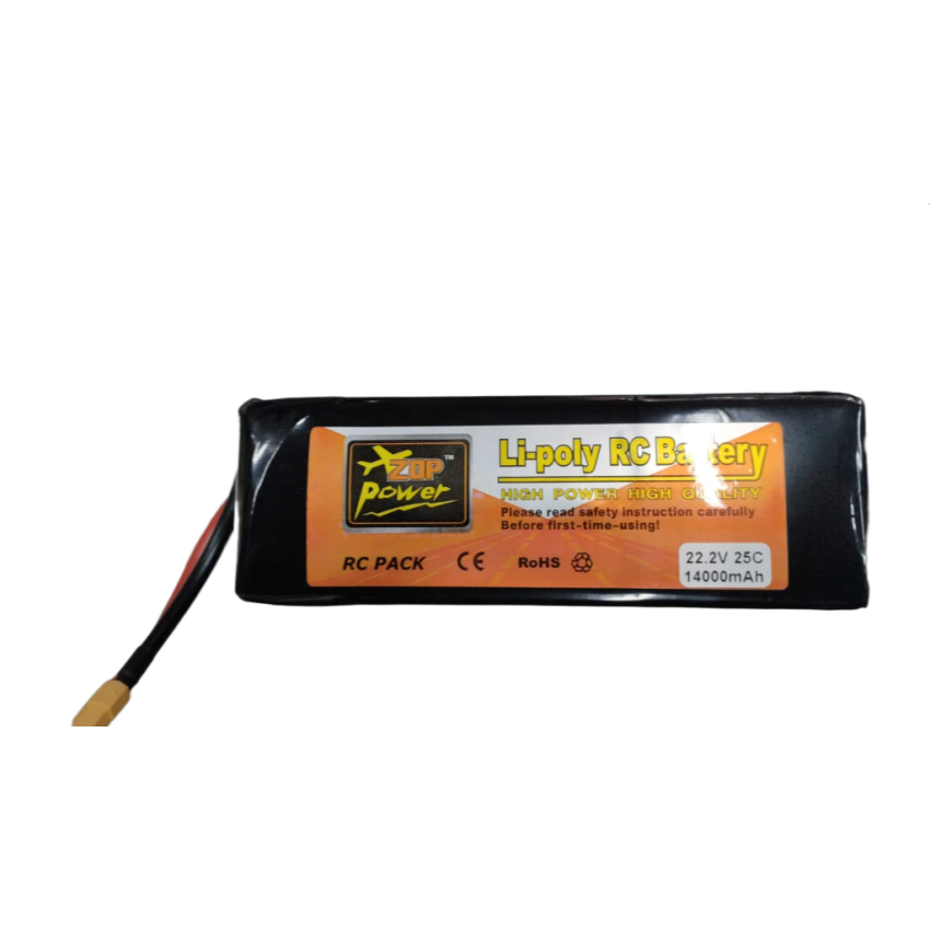 6s Li-Po Battery 25C, 14000mAh, 22.2V