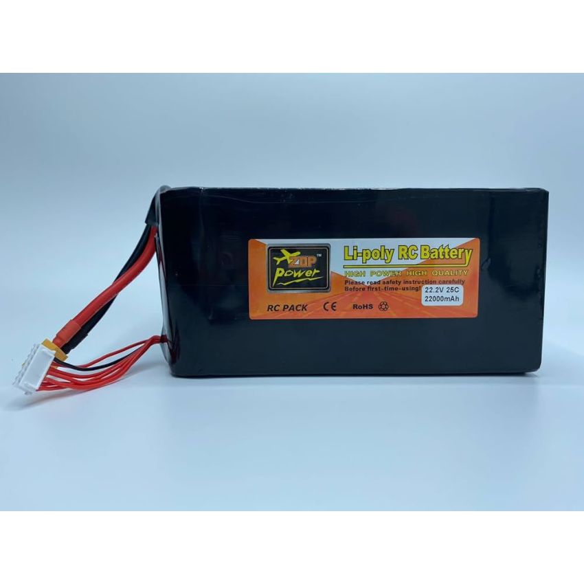 6S Li-Po Battery 25C, 22000mAh, 22.2V