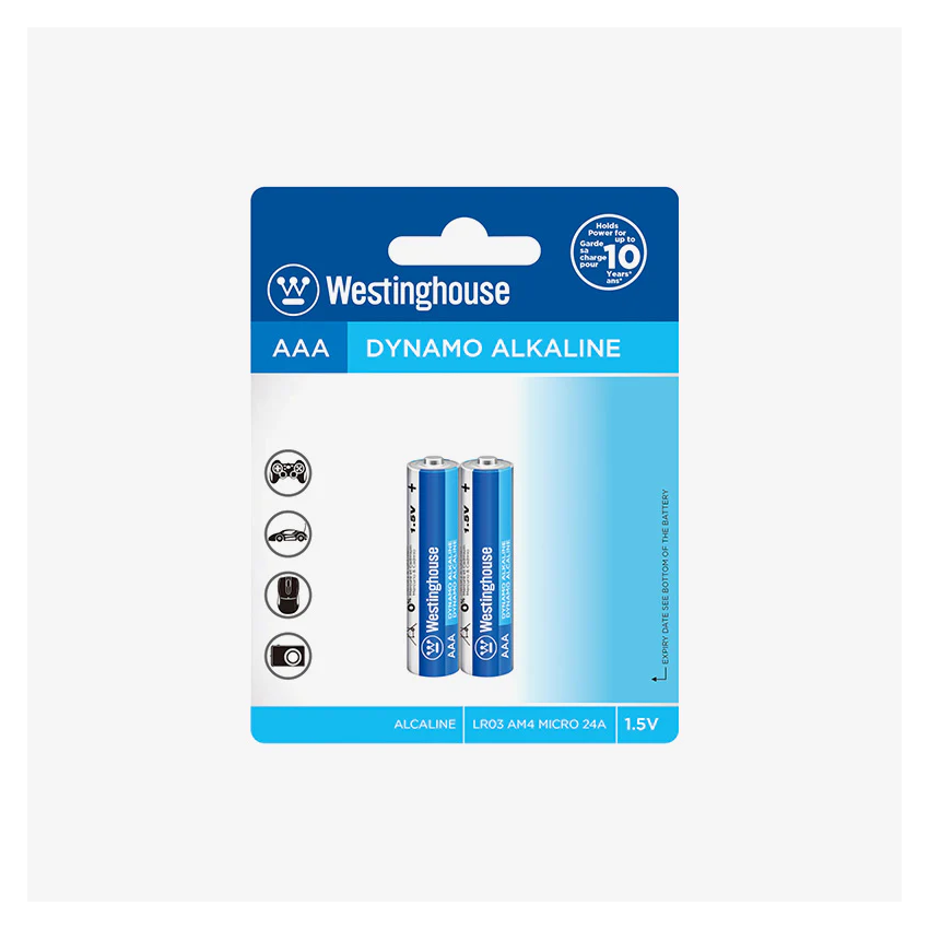 LR03-BP2 1.5V AAA Alkaline Batteries, Pack of 2