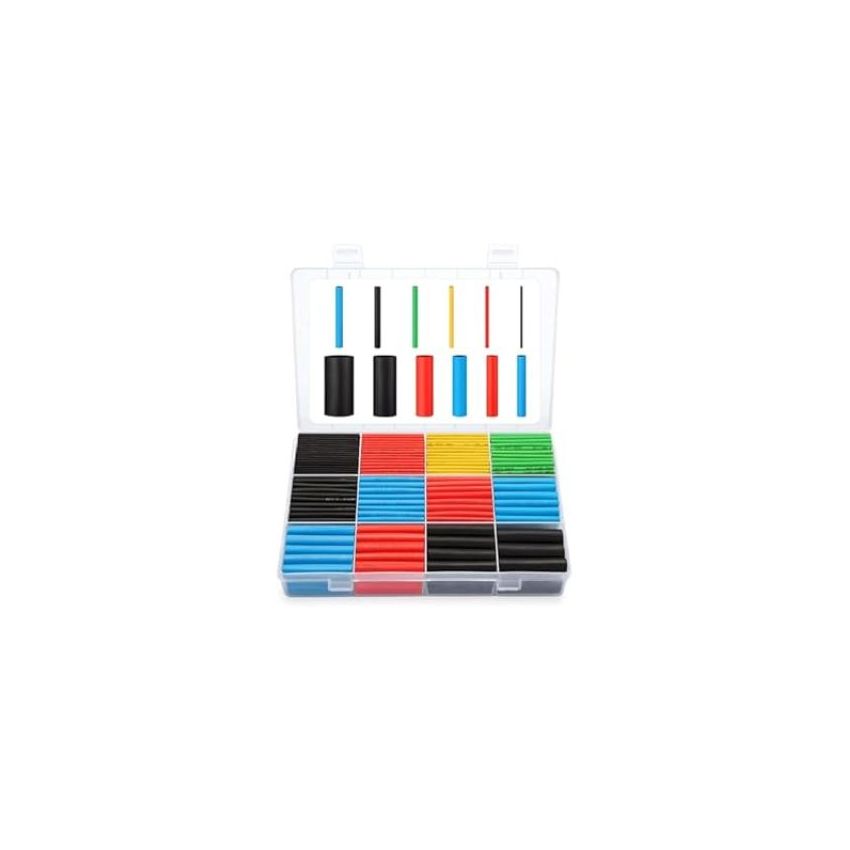 Heat Shrink Tubing Kit for Wire Management and Protection, 560 pcs, 12 Specifications, 5 Colors