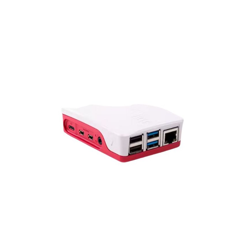 Official Raspberry Pi 4 Case – Red & White, High-Quality ABS Enclosure