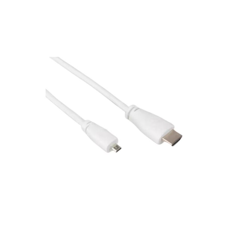 Micro-HDMI to Standard HDMI (A/M), 1m cable White