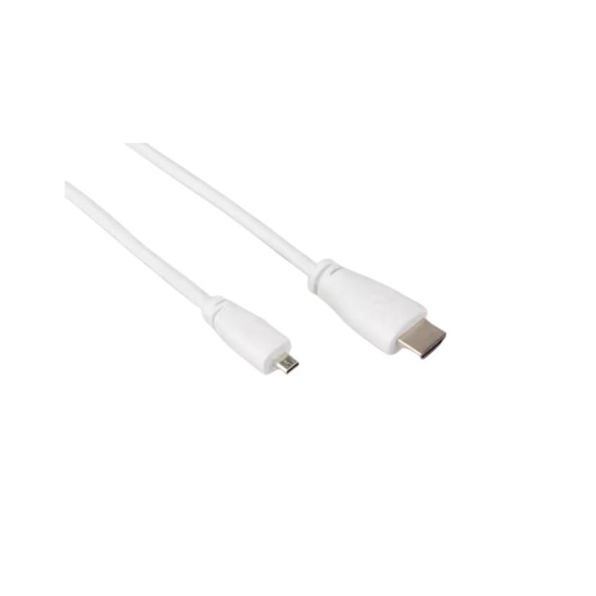 Micro-HDMI to Standard HDMI (A/M), 2m cable White