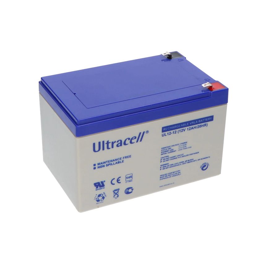 UL12-12, Lead-Acid Rechargeable Battery, 12V, 12Ah