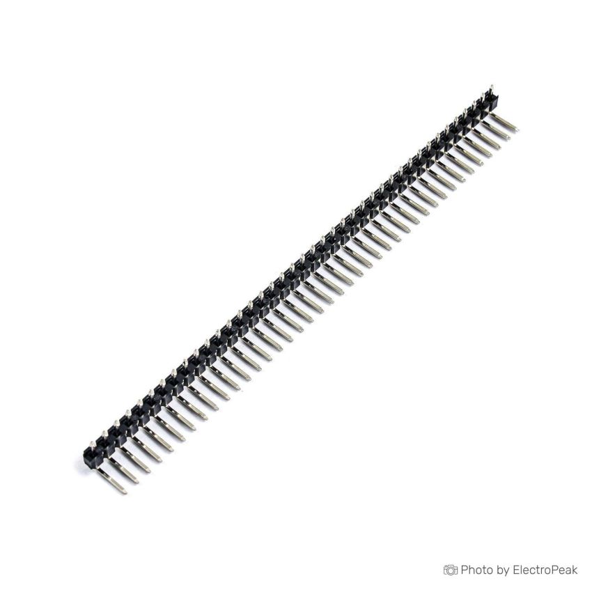 Header Connector,Right Angled,2.54mm,40-Pin,M