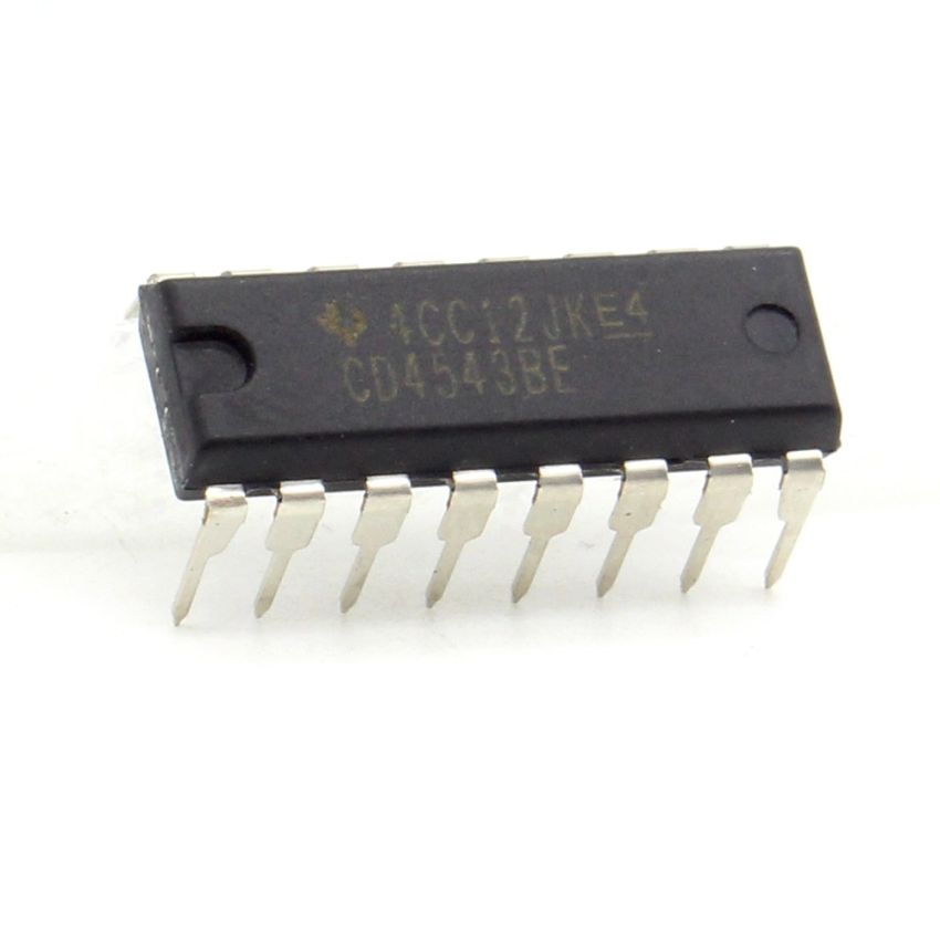 CD4543BE, BCD-to-7 Segment Latch/Decoder/Driver, DIP-16, 3V-18V