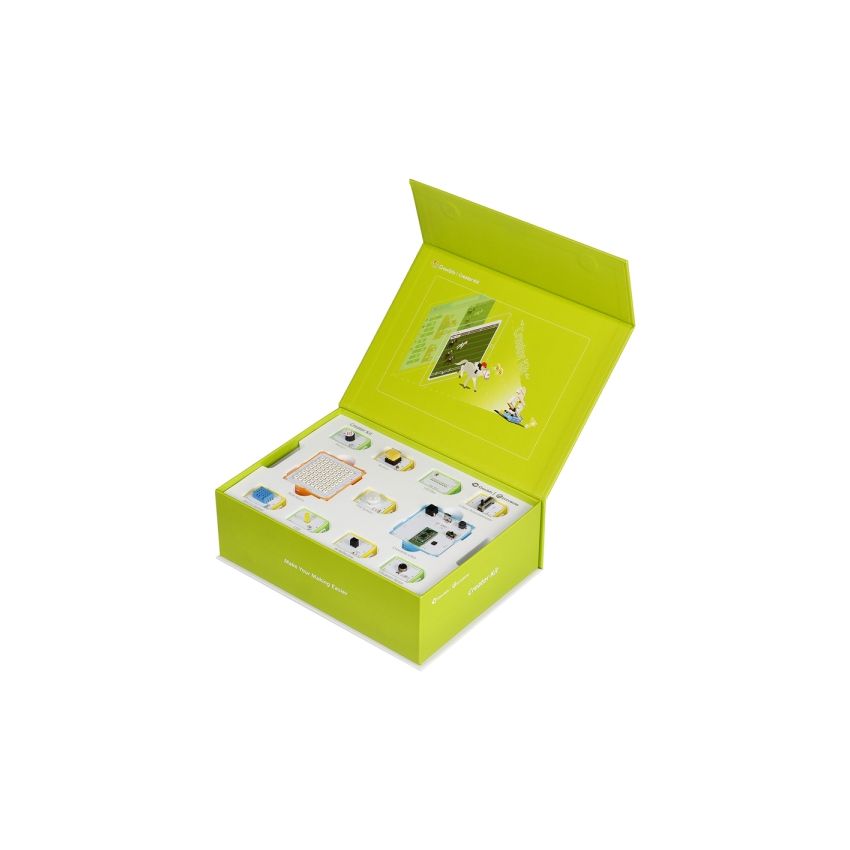 Crowbits Creator Kit ,12 in 1 Arduino-Based STEM Learning Kit with LEGO-Compatible Blocks & Graphical Programming