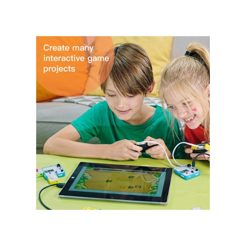 Crowbits Creator Kit ,12 in 1 Arduino-Based STEM Learning Kit with LEGO-Compatible Blocks & Graphical Programming