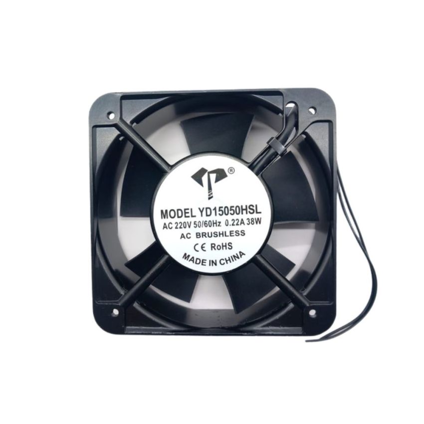 YD15050HSL, 150x150mm AC Brushless Cooling Fan - 220VAC, 38W, High Efficiency