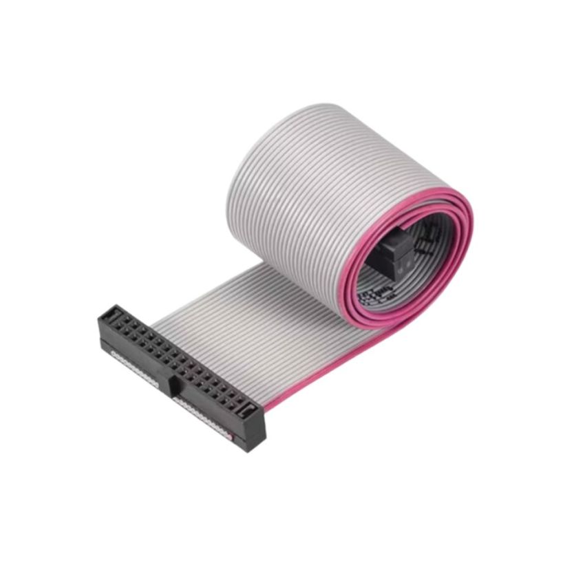 30-Pin Ribbon Cable with IDC Connectors -1M , Flexible Flat Gray Cable for PCB and DIY Electronics