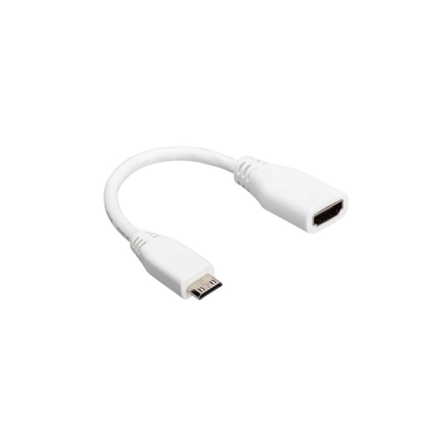SC0726; Cable, Mini HDMI Male to HDMI Female, 10 cm, Raspberry Pi