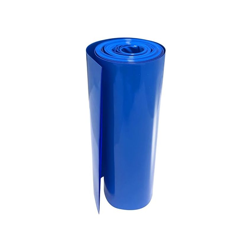 Blue PVC Heat Shrink Tubing - 120mm Width , Durable Insulation, Essential for Electrical Projects 