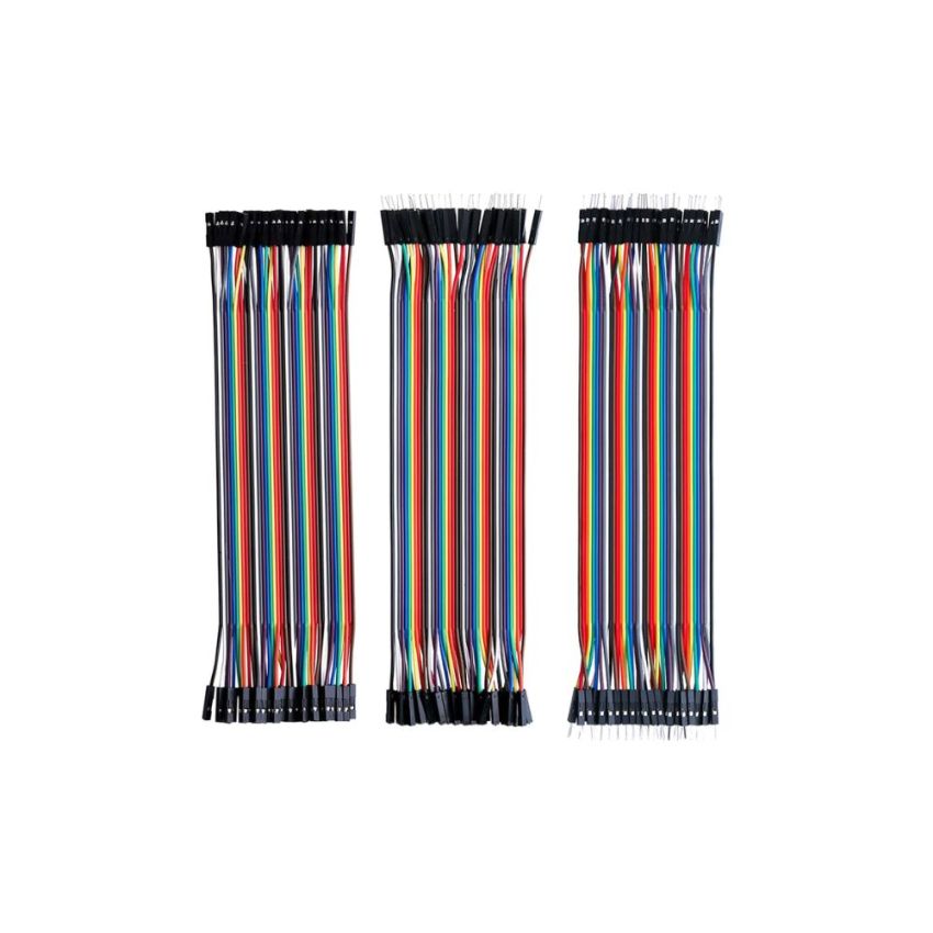 Premium Dupont Wire Kit for Arduino and DIY Projects, 120Pcs, 20cm, Multicolored