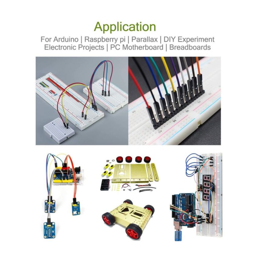 Male to Female Jumper Wire 10cm,Set of 40 - Versatile Connectivity for Electronics Projects
