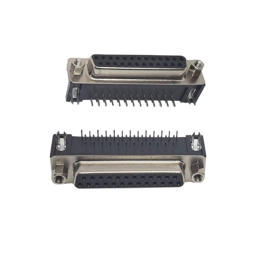 DB25 Female Connector - PCB Mount, 25-Pin D-Sub