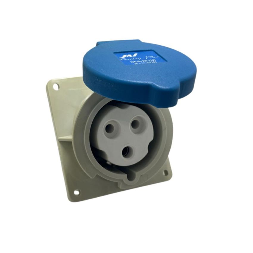 J323AS ,Industrial 3-Pin Socket - 32A, 200-250V, Heavy Duty Engineering Plastic