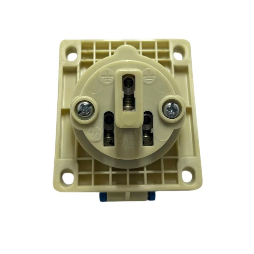 J203AS, Industrial 3-Pin Socket - 16A/20A, 200-250V, Heavy Duty Engineering Plastic